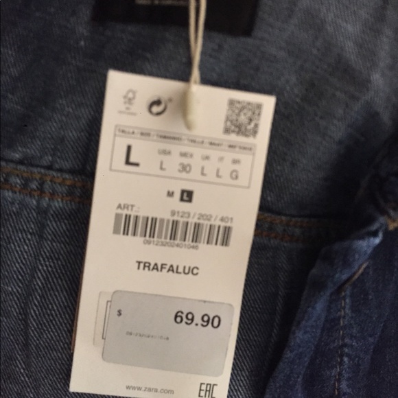 💕SOLD💕Zara Over Sized Jean Jacket NEW! - Picture 2 of 4